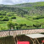 La petite terrasse avec une belle vue sur la campagne